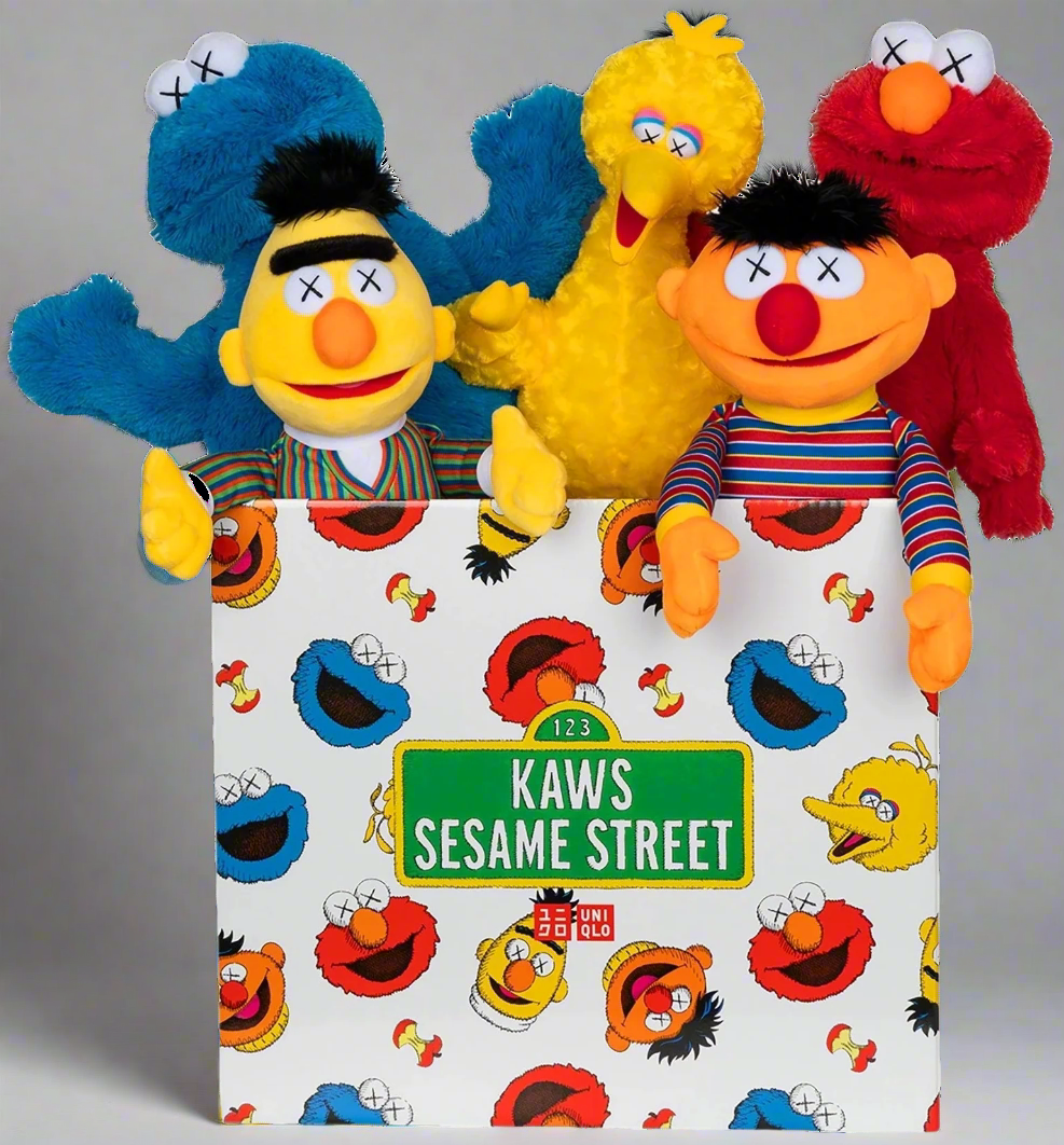 KAWS - Sesame Street Uniqlo Plush Toy Complete Box Set (2018)
